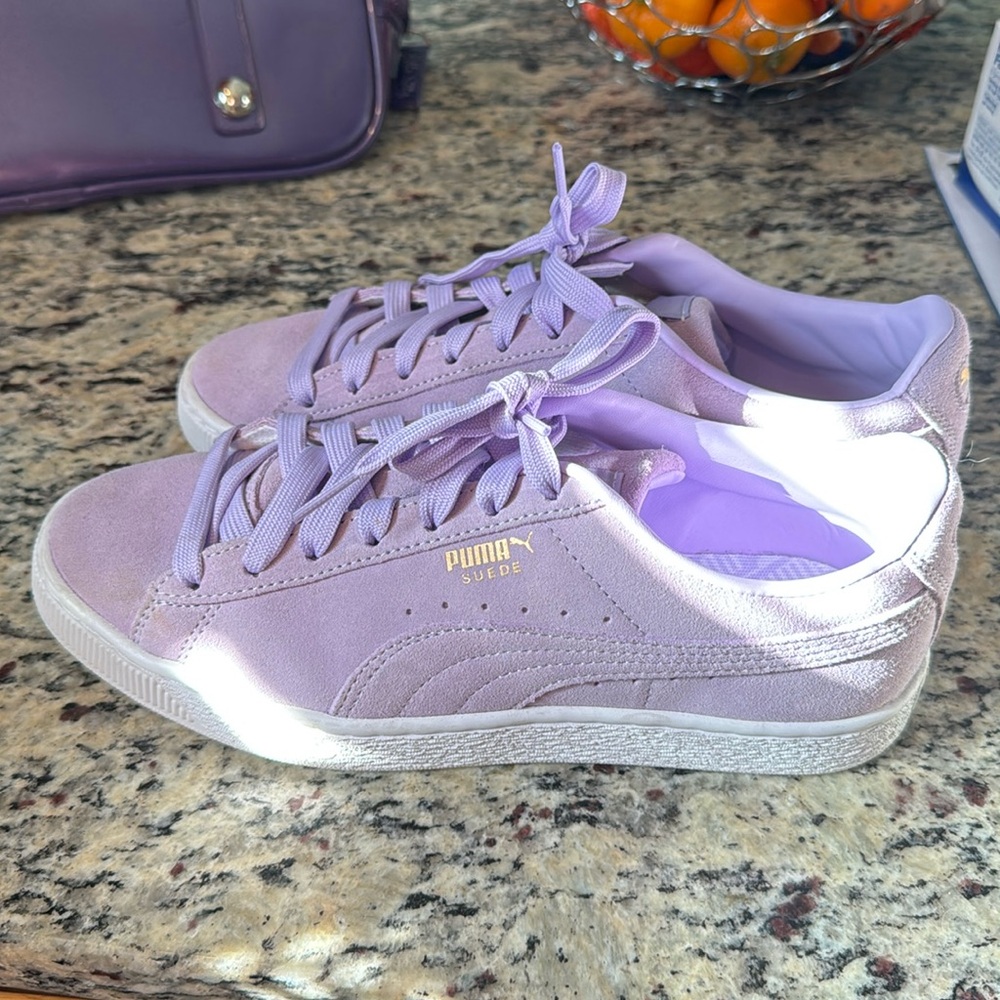 Lavender Puma Suede Shoes